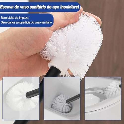 Porta Papel Higienico,Suporte Papel Higienico, Suporte para Papel Higiênico, Papeleira de Chão C/porta Objeto, Porta-papel Higiênico Multifuncional 4 Em 1, Conjunto de Armazenamento