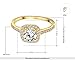 Winter Z Womens Jewelry Circular Bead Square Ring Diamond 18K Gold Ring Wedding,Ring Size 9