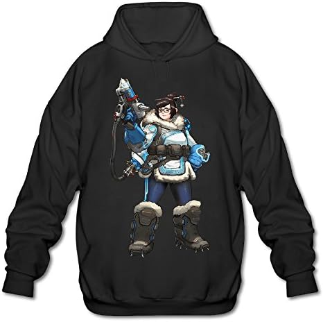 XiaoLiXun Men's Games Overwatch Mei Hooded Sweatshirt Black