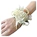 Arlai Wrist Corsage Wristband Roses Wrist Corsage for Prom, Party, Wedding Beige