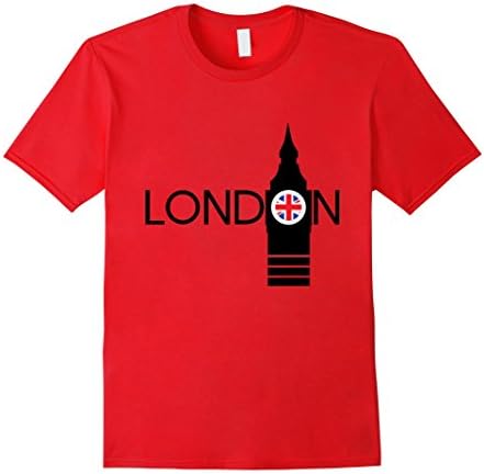 Mens I Love London City UK England Flag TShirt for Men Women Kids 3XL Red