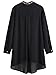 Romwe Tunic Top Floral Embroidered Long Sleeve Button Down Loose Blouse