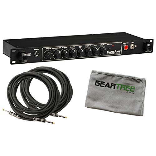 Tech 21 SansAmp RBI Rackmountable Bass Preamp Bundle w/Cables