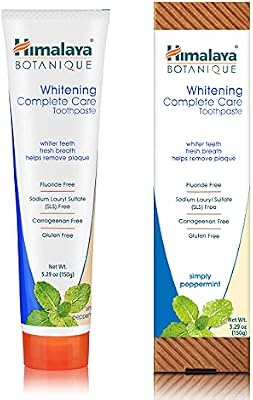 Botanique Whitening simply Peppermint |Prevents germs and improves Oral & Dental health |Strenghtens teeth| All Natural, Fluoride & SLS free | 100% Vegetarian and Vegan Friendly- 150g