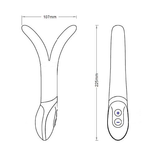WEE Y Soft Doppel Paar Vibrator G Punkt Silikon Vibratoren mit Klitoris Stimulation Analplug Stimulieren Vibratoren 9 Frequenz sie klitoris und G-punkt Masturbation (Lila)