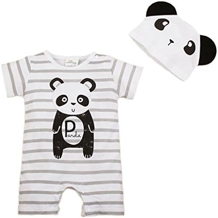 Baby Infat Toddler Cotton Animal Cartoon Romper Jumpsuit with Hat