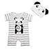Bebone Baby Infat Toddler Cotton Animal Cartoon Romper Jumpsuit with Hat (3-6M, Panda)