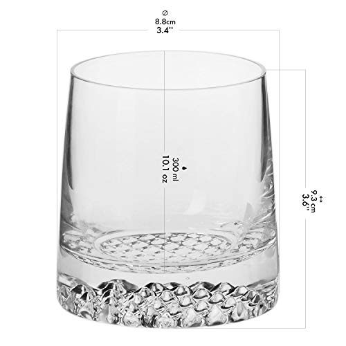 KROSNO Whisky Set | 1 x 950 ml Karaffe & 6 x 300 ml Glas | Fjord Kollektion | Perfekt für Zuhause, Restaurants und Partys | Das perfekte Geschenk für einen Whiskykenner Transparent – Bild 4