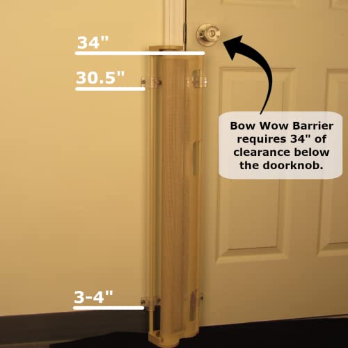 Bow Wow Barrier 28” White by Smart Retract Retractable Door Barrier
