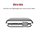 SIRUIBO Compatible with Apple Watch Series 4 Screen Protector 44mm, Soft Slim Full-Around Protective iWatch 4 Case Cover for Apple Watch Series 4, Silver