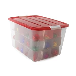 Stockholm curver Amazon.com: Christmas Ornament Storage Box - IRIS BCB-60 (Clear/Red) (13.25" H x 16.75" W x 22.5