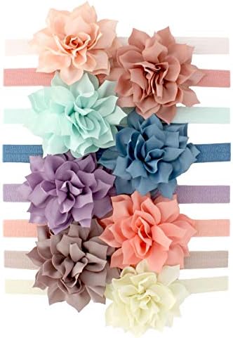 My LelloPetal Flower Headbands Baby - Girls - Toddler Stretchy Elastic Pair