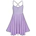TiaoBug Girls Spaghetti Chiffon Ballet Dance Dress Empire Waist Gymnastics Leotard Overlay Lyrical Ballerina Costume