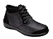 Orthofeet Women's Orthopedic Black Leather Milano Lace-Up Boots, Size 10 Wide
