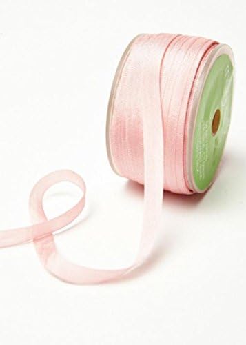 Afloral May Arts 1/4-Inch Wide Ribbon, Pink Silk Ribbon
