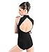 Women's Classic Sleeveless Turtleneck Backless Leotard (XS)