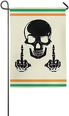 A Fucking Skullduggery Skeleton Woman Garden Flag Indoor & Outdoor Decorative Flags For Parade Sports Game Family Party Wall Banner,1827inch