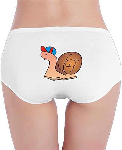 Lasong Cute Snail Women's Low-waisted Panties S White