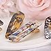 Acrylic Resin Hair Clips for Women Girls, Funtopia 10 Pcs 2.8 Inches Fashion Hair Barrettes Geometric Alligator Hair Clips for Party Daily Hairstyling