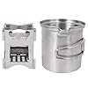 Camp Stove, Outdoor Camping Stove, Kom met Pot, Portable Praktisch voor Camping Backpacken