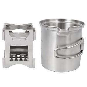 Camp Stove, Outdoor Camping Stove, Kom met Pot, Portable Praktisch voor Camping Backpacken