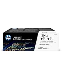 HP 304A (CC530AD) - Cartuchos originales LaserJet de tóner negros, 2 cartuchos.