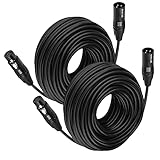 MIKIZ XLR Cables 50 Feet 2 Packs Premium Balanced