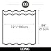 mDesign Waffle Knit Shower Curtain - Long Cotton Blend Bathroom Shower Curtain - Spa Quality, Luxury, Solid Color Cloth Shower Curtains for Bathroom - Hyde Collection, 72