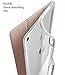 Poetic Lumos X Case Designed for iPad Air 3 (10.5 Inch, 2019), iPad Pro 10.5 Case, Smart Cover with Pencil Holder, Flexible Soft Clear TPU Back, Slim Fit Trifold Stand Folio Front, Rose Gold/Clear