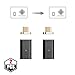 NetDot 2 Pack Gen5 Micro USB to Magnetic Micro USB Adapter Compatible with Android Devie (Micro USB Adapter/2 Pack Black)