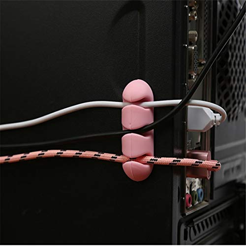 Kuke Cable Organizer,2 PCS Cable Clips Cable Holder Solid Silicone Cartoon Electrical Wire Cable Clamp