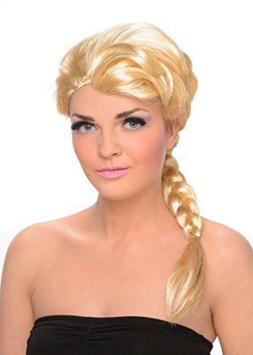 Ice Princess Wig - Braided Long Blonde Wig for Cosplay and Costume Dressup