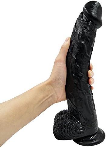 12.04 inch Huge Realistic Dild-ò with Strong Suction Cup,Non-porous,0611-KNVJ-ZRFW-SNQA (Black)