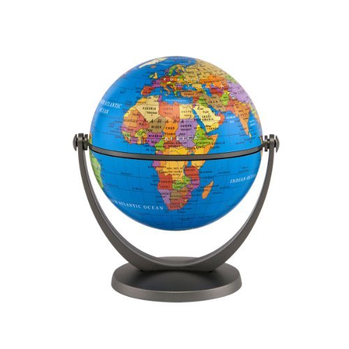 Political Swivel and Tilt Blue Ocean 4-inch Globe