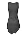 Made By Johnny WT671 Womens Handkerchief Hem Tank Tunic Top XXXXXL Heather_Charcoal
