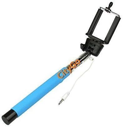 Foldable extendable Self-portrait Monopod Stick(blue) for iphone 6plus 6 5s 5c 5 Samsung Galaxy S6 S5 S4 S3 etc