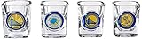 NBA Golden State Warriors Four Piece Square Shot Glass Set (Individual Logos)