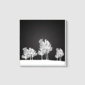 Framed Canvas Wall Art for Living Room, Bedroom Abstract Trees Canvas Prints for Home Decoration Ready to Hang - 16x16 inches