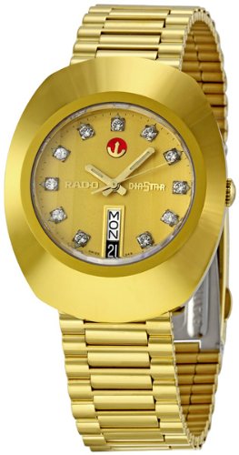 Rado Men’s R12413493 Original Gold Dial Watch, Watch Central