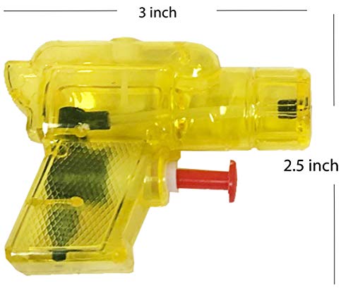 Present Avenue Mini Colorful Squirt Water Guns Blasters for Kids Birthday Party Favors, Pool Beach Toys, (25 Pack)