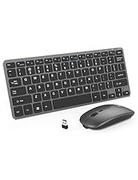 Recargable mouse inalámbrico, inphic silencio clic Silencioso Mini silencioso ratones ópticos, Ultra fino 1600 dpi para portátil, PC, computadora portátil, computadora, MacBook, gris