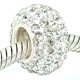 Pro Jewelry .925 Sterling Silver Clear Crystal Charm Bead
