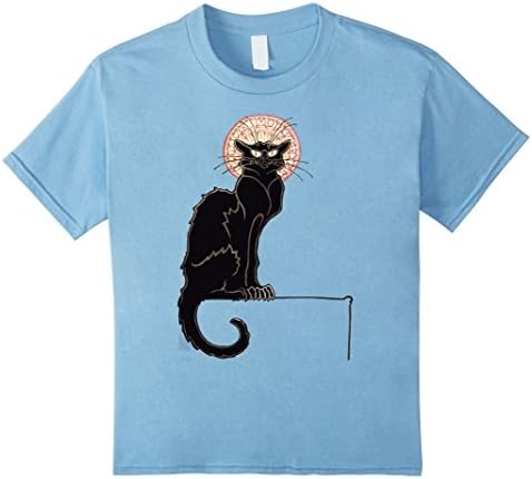 Kids Halloween Black Cat T-shirt Cute Funny Cat lovers gift 12 Baby Blue