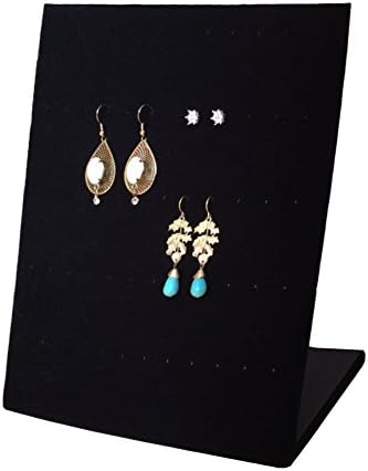 New Wayzon 30-Pair L-Shape Earrings Display Rack Organizer Jewelry Stand Holder Tray(Black)