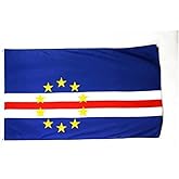AZ FLAG - Cape Verde Flag - 3x5 Ft - Light Polyester Cape Verdean Banner with Two Brass Eyelets - Fade Resistant - Vivid Colors - 3' x 5' Feet - 150x90 Cm
