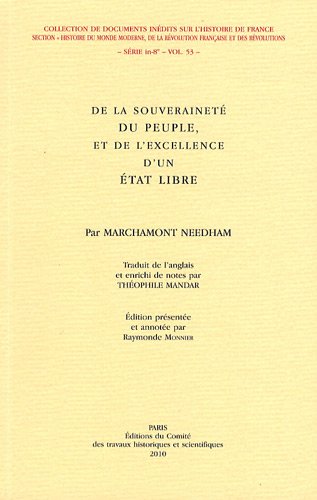 De la souveraineté du peuple et de l'excellence d'un État libre