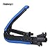 Generic RG59 RG6 RG11 Cable F-Connector Compression Tool / Blue and Black Plastic and Steel Adjustable Compression Tool-Hardened Steel Construction With Black Oxide Finished