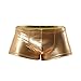 Adviter Men's Faux Leather Boxer Trunks Brief Underwear Sport Shorts Swimwear Gold Large (Waistline 30-32