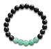 Mana Vibes Lava Rock and Matte Green Aventurine Essential Oil Diffuser Bracelet, Unisex Essential Oil Jewelry, 8mm Beads