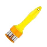 Needle Meat Tenderizer Flavor Enhancer 24- Ultra Sharp Stainless Steel Prongs Best BBQ Needle Tool Cook Essentials for Steak, Beef, Pork, Chicken, Poultry and Fish Comfort Grip Handle Dishwasher Safe
